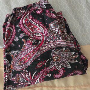 Pink Paisley Floral Leggings One Size Soft & Comfy Unbranded